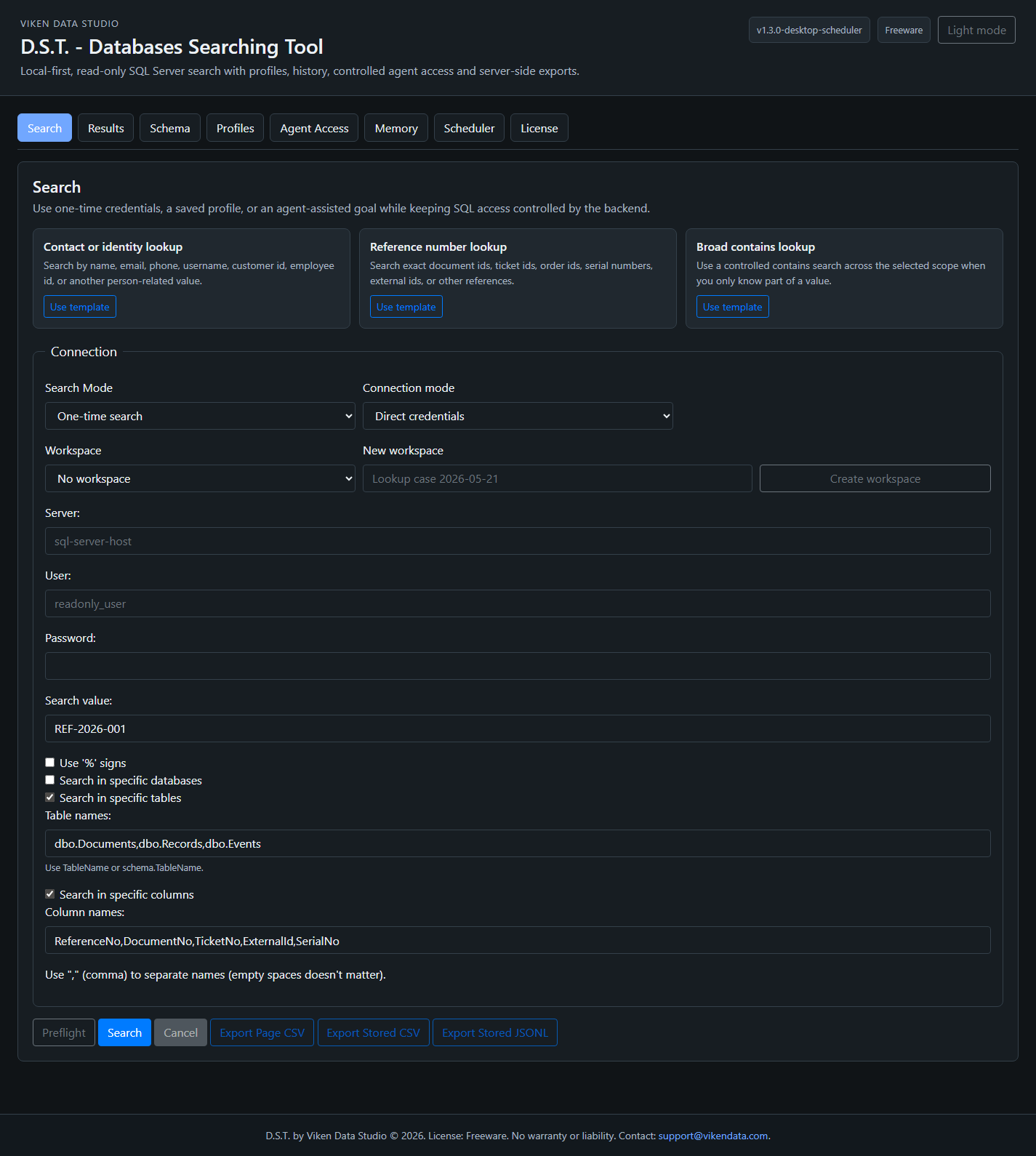 D.S.T. dark mode preview